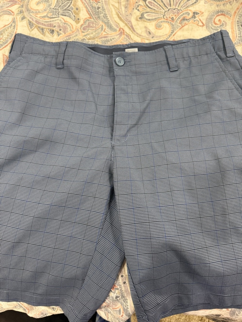 BCG Blue Micro-Check Men's Golf Shorts 36